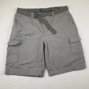 Wearfirst Free Band Cargo Shorts Mens 40 Gray Belted Ripstop Hiking Outdoor